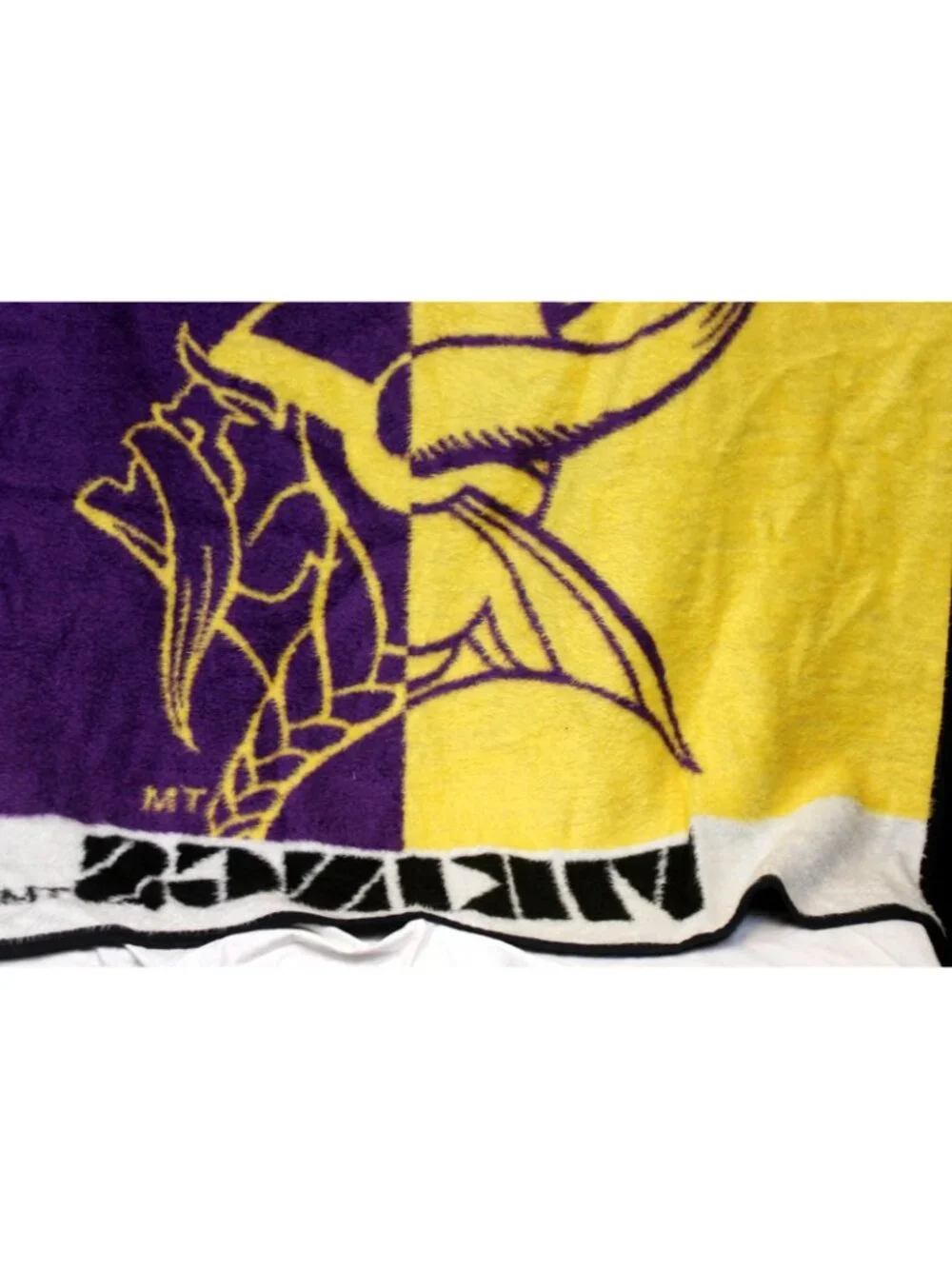 Biederlack Minnesota Vikings Plush Blanket Stadium NFL Faux Fur Reversible Throw